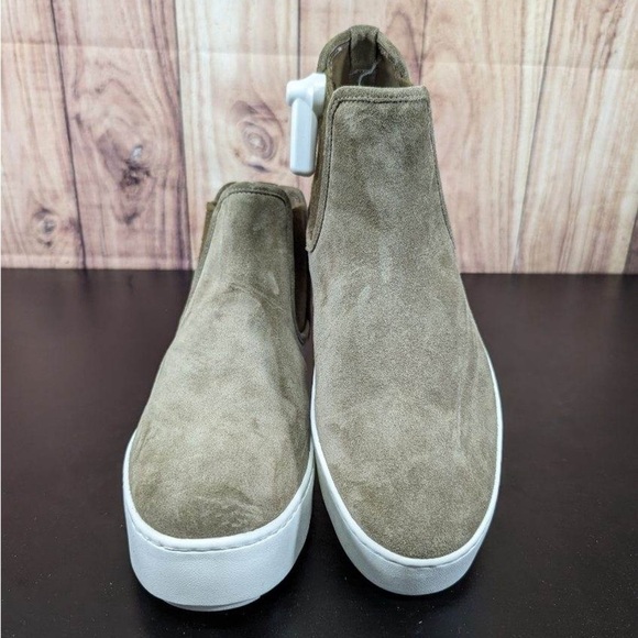 Vince Warren Suede High Top Slip-On Sneakers/Boots, Tan-Sz 9M lamb fur - Picture 3 of 8